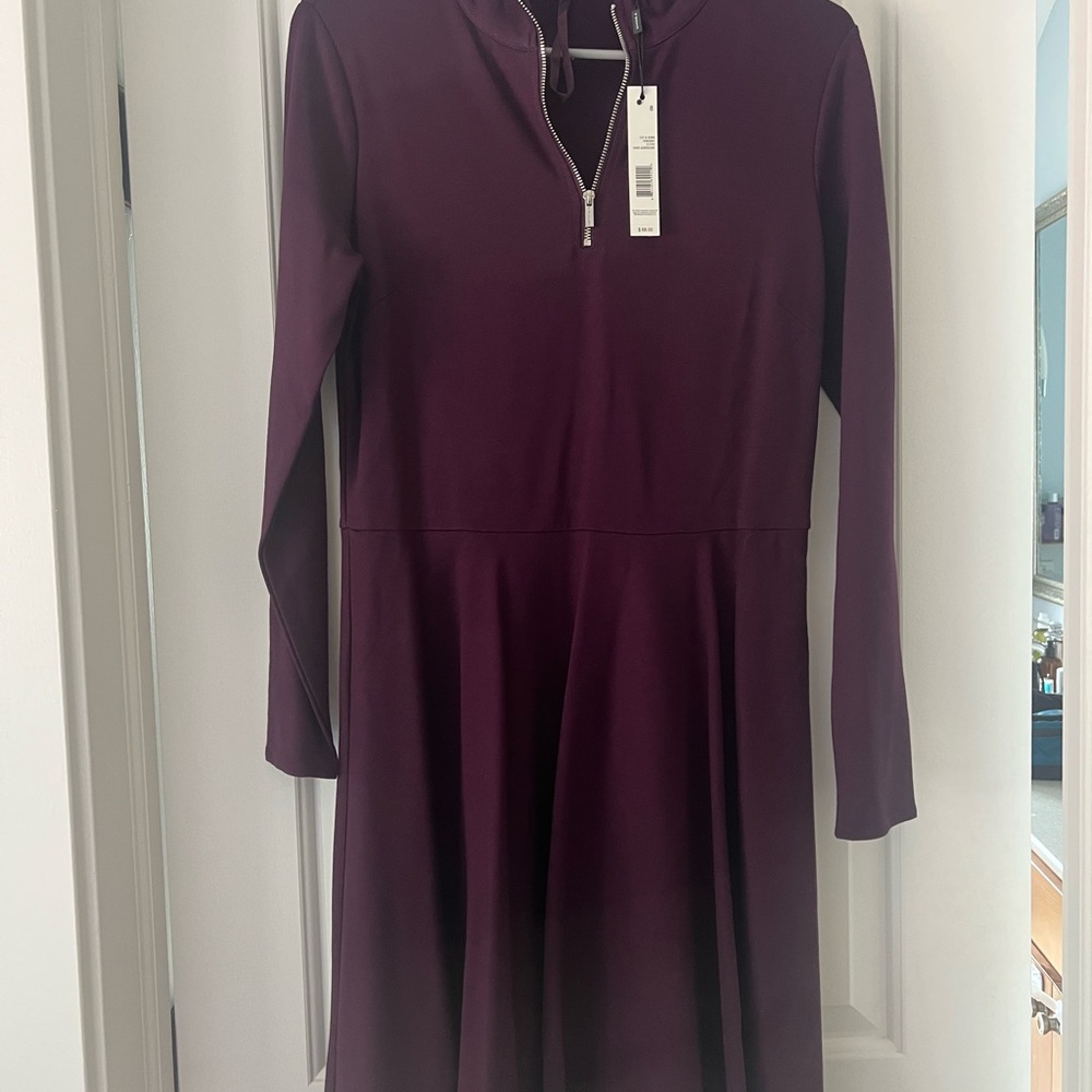 Tahari Fit and Flare Long Sleeve Dress